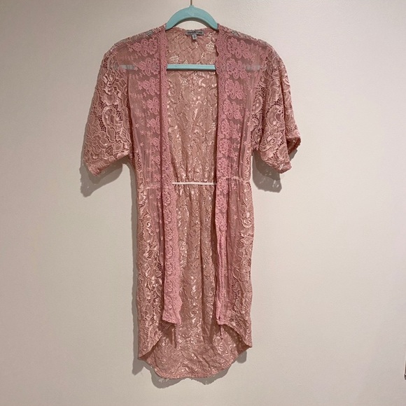 Pink Lace Robe / Cardigan - Picture 2 of 4